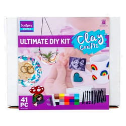 Polyform Sculpey III® Ultimate Clay Crafts Polymer Oven-Bake Clay 41 piece kit, for adults and teens, Non Toxic, 20 colors of clay, DIY modeling clay, sculpting tools and accessories, great for beginners.
