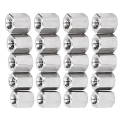 Hyuduo 20PCS Hex Coupling Nut Stainless Steel Rustproof M4 X 0.7 8 L10mm 6 Sides Connector Nuts for Installation,Fastening Parts Hex Nuts Flange Nuts Stainless Steel Rod Coupling Nuts