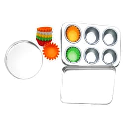 Quadrapoint Pan Set Compatible with Easy Bake Ultimate Oven | Includes Cupcake Liners THAT WILL FIT IN OVEN UNLIKE OTHERS | Kids' Accessories for Cooking Easy Bake Oven Mixes