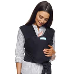 Moby Baby Wrap Carrier Classic for Newborns to Toddlers (8-33lbs), Infant Sling Carrier, Lightweight & Hands Free Design, Adjustable for All Body Types (Black)