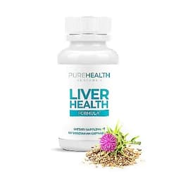 PUREHEALTH RESEARCH Liver Health Detox and Cleanse Supplement by PureHealth Research - Natural Herbal Blend with Artichoke Extract, Milk Thistle, Ginger, Alfalfa, Turmeric & Beet Roots. 60 Capsules