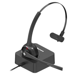 Marnana Bluetooth Headset, V5.0 Trucker Wireless Headset with Noise Cancelling Microphone & Charging Base for iPhone Samsung Cell Phone