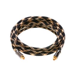 Cables Direct Online 12FT Premium Toslink Optical Audio Cable High Fidelity Digital Fiber Optic Cord for Home Theater, Sound Bar, Gaming Consoles Durable Nylon Braided Design Gold-Plated Connectors