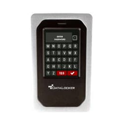 DataLocker DL4 FE 1 TB Password Protected Hardware Encrypted HDD, Easy Screen Guided Use, AES 256, IP64 Dust, TAA Compliant Trusted Supply Chain, OS Independent, USB-C/USB-A