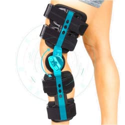 Vive ROM Knee Brace - Hinged Immobilizer for ACL, MCL and PCL Injury - Orthosis Stabilizer for Women and Men - Adjustable Recovery Support for Orthopedic Rehab, Post Op, Meniscus Tear, Right, Left Leg