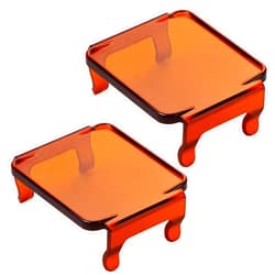 LTEODCHEW 3 Inch LED Cube Light Amber Covers, LTEODCHEW Yellow LED Pods Covers Square Light Covers Protective Polycarbonate Light Bar Lens Covers LED Cube Fog Lights