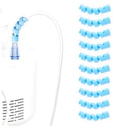 JFHNMLW 10 Pack Oxygen Tube Support Crimp Straightener for Portable Oxygen Concentrator, Oxygen Tubing Support for Oxygen Tank Oxygen Hose Nasal Cannula Oxygen Accessories (Blue)