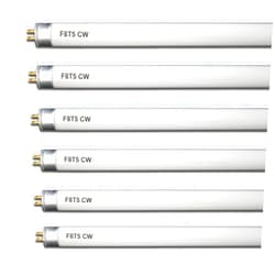 Accway (6 Pack) F8T5/CW 4100K 12’’ Linear Fluorescent Light Bulb, 8W Cool White T5 Tube, G5 Mini Bi Pins Base Replacement for Under Cabinet Light, RV, Closet
