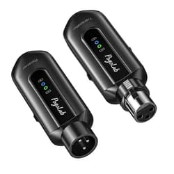POGOLAB Wireless Microphone Transmitter Receiver 2.4Ghz, XLR Microphone Wireless System, Rechargeable Wireless Mic Adapter for Audio Mixer, Dynamic Mic, 48V Phantom Power for Condenser Mic