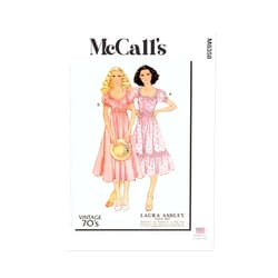 McCall's Misses' 1970's Vintage Wrap Dress Sewing Pattern Kit by Laura Ashley, Design Code M8358, Sizes 16-18-20-22-24