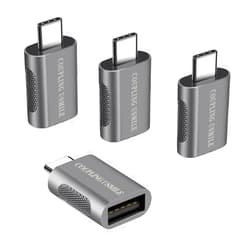 COUPLING USMILE USB C to USB Adapter [4 Pack],USB C to A Adapter | Type C to USB|10Gbps High-Speed | USB OTG Convert | Compatible with MacBook Pro/Air, iPhone 15, Laptops, Tablets