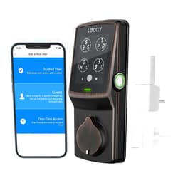 Lockly Secure Pro Deadbolt, Wi-Fi Smart Lock, Keyless Entry Door Lock, Smart Locks for Any Doors, PIN Genie® Keypad, 3D Biometric Fingerprint Sensor, Auto Lock, Rekeying Capability - Venetion Bronze