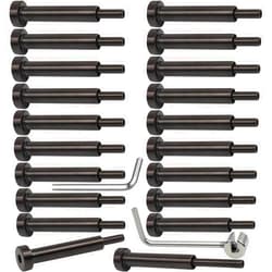 Challcrea Cable Railing Hardware, Black Invisible Cable Railing Kit/Turnbuckle for Wood & Metal Post for Stair Deck Railing System Fits 1/8 Stainless Steel Cable, T316 Marine Grade, 20 Pcs