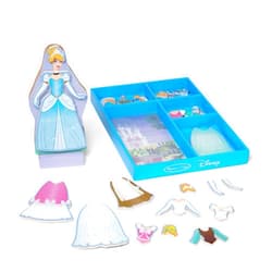 Melissa & Doug Disney Princess Cinderella Magnetic Dress-Up Wooden Doll Pretend Play Set (30+ pcs)