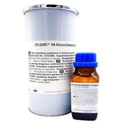 SANYI Sylgard 186 Silicone Elastomer 1.1kg (≈ 2.2LB) Kit Two Parts Translucent Electrical Use Battery Assemblies Board Room Temperature Cure/Heat Cure High Tear Strength Adhesive Dow Corning Dowsil 186