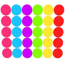 Outus 30 Pieces 6 Inch Classroom Floor Stickers Multicolor Classroom Spots for Line up Markers Self Adhesive Vinyl Stickers for Preschool and Kindergarten Elementary Teachers(Bright Dot Style)
