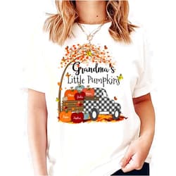Pamaheart Personalized Grandma's Little Pumpkins Shirt - Grandma Halloween Shirt