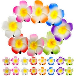 ROYHOO 40PCS Frangipani Artificial Foam Hair Clips for Bridal, Wedding, Luau, Beach, Tropical Party Decorations
