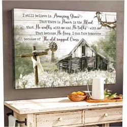 HomeDesign I Still Believe in Amazing Grace Poster Barn Poster Jesus Canvas Believe in God Canvas Vintage HD_AG5 Poster No Frame, Canvas 1.5in Framed Prints Wall Art Home Decoration Artwork Picture G5