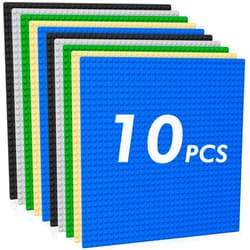 Pokiiulk Classic Baseplates Building Plates-Pack of 10 Large 10
