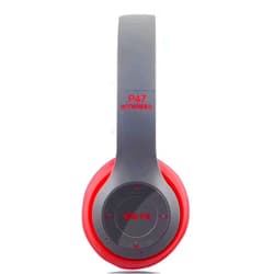ASHATA for Bluetooth Headphones Over Ear, Foldable Wireless Stereo Headset, Sports Wireless Headphone Multifunction Deep Bass Noise Reduction for Home Office Travel (Red)