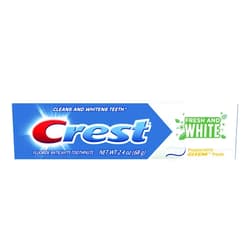 Crest Fresh & White Toothpaste, Peppermint Gleem Paste, 2.4 oz