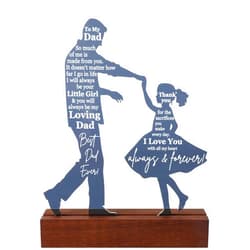 Heartfelt Gifting Dad Gifts from Daughter for Birthday Father's Day Christmas Valentine's Day Easter Present - Meaningful Sentimental Dancing Acrylic Plaque Keepsake Desk Decor for Bonus Step Papa Daddy