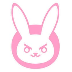 FAVFOUR INC D-VA Bunny Logo Vinyl Stickers Symbol 5.5