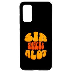 BizzyflyUSA Galaxy S20 Sir Snacks A Lot Funny Retro Food Lover Mens Boys Teen Youth Case