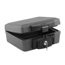 SentrySafe Fireproof and Waterproof Safe, Black Portable Lock Box with Key Lock and Carrying Handle for Money, Passport, Exterior: 14.3 in W x 13 in D x 6.1 in H, ‎H0100