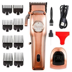 N/W SURKER Professional Hair Clippers, For Hair Cutting, Beard Trimmer, Barber Grooming Kit - Rechargeable, Cord and Cordless, Led Display, Fashing Bronze Color, with Hair Accessories, For Men, Women