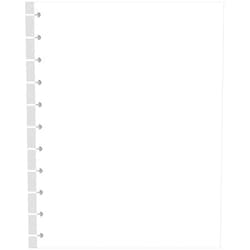 Yaridar Letter Size Blank Refill Paper, 11-Disc Discbound Blank Paper, 100Sheets / 200Pages TUL Blank Filler Paper, 100gsm White Paper, 8.5'' x 11''