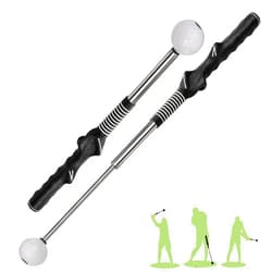 THE GOLFER STORE Retractable Golf Swing Training Aid, Golf Grip Trainer & Golf Swing Trainer for Warm-up, Right-Handed Golf Club for Indoor Practice, Golf Accessories - Strength & Tempo Training for Chipping Hitting