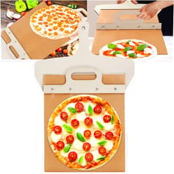 Rednow Sliding Pizza Peel,Pala Pizza Scorrevole,Large Pizza Peel That Transfers Pizza Super Peel Non-stick,Pizza Peel Shovel with Handle,Pizza Spatula Paddle for Indoor & Outdoor Ovens,Pizza Accessories