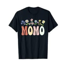 Momo Mother's Day Gifts Flower Decorations Momo Gifts Women Wildflower Floral Design Momo T-Shirt