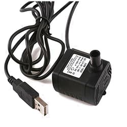 Driew 3W DC 3.5-8V USB Water Pump with Power Cord, Solar Mini Submersible,Brushless,Waterproof (1, Black)