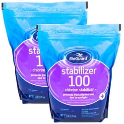 BioGuard Stabilizer 100, 5 lb, Pack of 2, Chlorine Stablizer, Prevents Sunlight-Induced Chlorine Loss, Reduces Chlorine Consumptiion