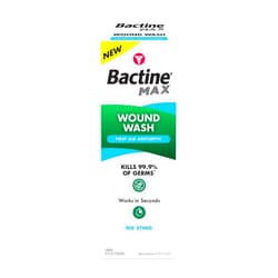 Bactine MAX First Aid Wound Wash - Antiseptic Liquid Kills 99.9% of Germs - Infection Protection for Minor Cuts, Scrapes, and Burns - First Aid Solution - 8fl oz