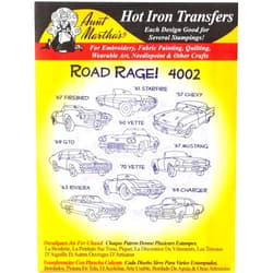 Aunt Martha's Road Rage Classic Cars Aunt Martha's Hot Iron Embroidery Transfer