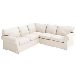 Custom Slipcover Replacement V The Sofa Cover Replacement is Custom Made for IKEA Ektorp 2 + 2 Sectional Corner Sofa. Cover Only. Ektorp Slipcover Replacement (2+2 Sectional, Beige Polyester)