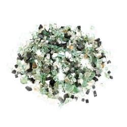 Stanbroil 10-Pound Blended Fire Glass - 1/4 inch Reflective Tempered Fire Glass Blended Onyx Black, Platinum, Light Green Reflective for Indoor and Outdoor Gas Fire Pits and Fireplaces
