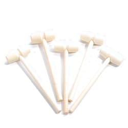 Teensery 10 Pcs Wooden Mini Hammers Multi-Purpose Natural Wood Hammer for Crab Lobster Mallets
