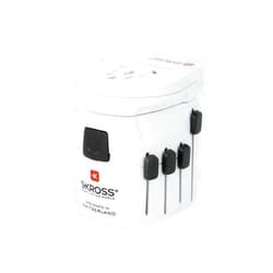 Skross Pro-World & USB Travel Adaptor, White