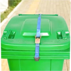 Paseisaku Trash Can Locks for Animals, Raccoon Bear Proof Trash Can Lock, Easy to Install, Adjustable Trash Lock Strap, Keep Trash and Garbage Can Secure, Long Lasting Strap Lid Garbage Can Lock for Outdoor Can