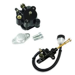 ZHENDAUS Rear Brake Caliper Kit with Rear Master Cylinder for Yamaha Banshee 350 1987-2006 Warrior 350: 1987-2001 ATV,Rear Brake Caliper Assembly,Rear Brake Master Cylinder Pump