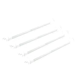 WYZM F15T8 LED Replacement Bulb,7W,840lm Output,5000K Daylight White,F15T8 LED Rotatable End Caps,Frosted Cover 18 Inch Led Tube Light,85-265VAC (120V 4Pack)