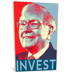 ZEEZFA Wall Street Stock Market Business Tycoon Warren Buffett Poster Decorative Painting Canvas Wall Art Living Room Posters Bedroom Painting 16x24inch(40x60cm)