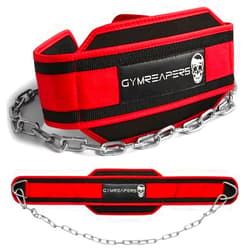 Gymreapers Dip Belt With Chain For Weightlifting, Pull Ups, Dips - Heavy Duty Steel Chain For Added Weight Training