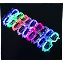 EBTOYS 9-Pack LED Light Up Happy New Year Sunglasses Party Sunglasses Novelty Lighting Luminous HAPPY NEW YEAR Glasses Party Favors