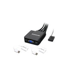 IOGEAR 2-Port VGA and DisplayPort Cable KVM Kit with Audio, GCS72DPKIT